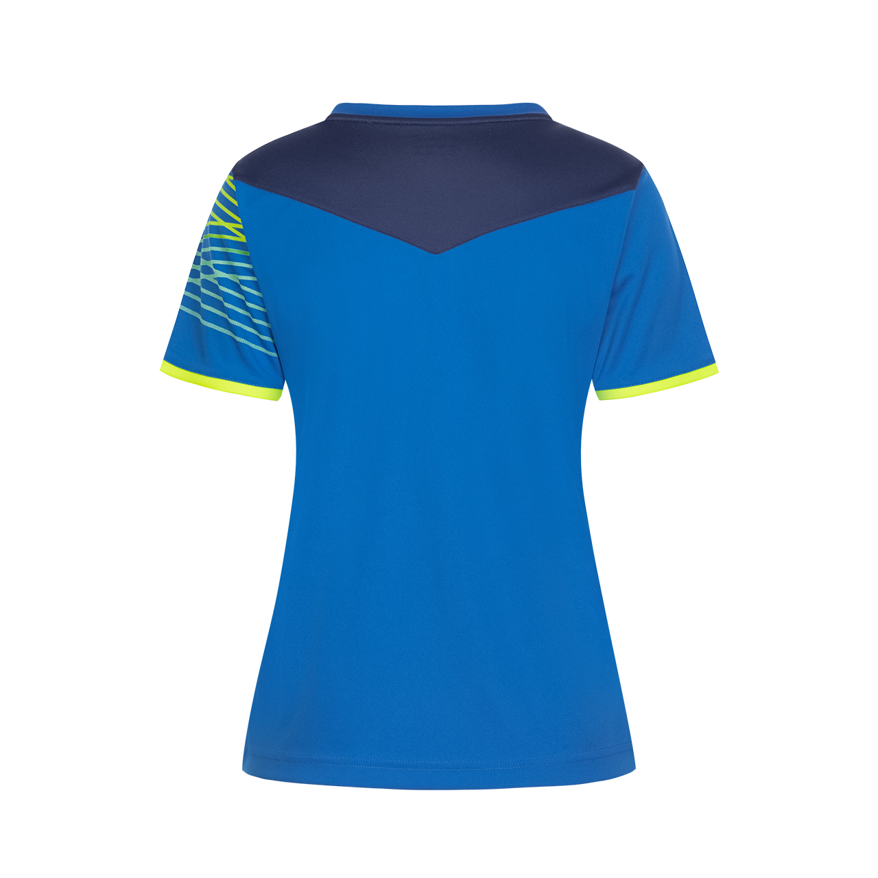 Tischtennis DONIC Shirt Clash Lady blau Rücken