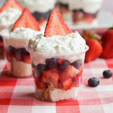 Delicious mini shortcake cups that are perfect for a party