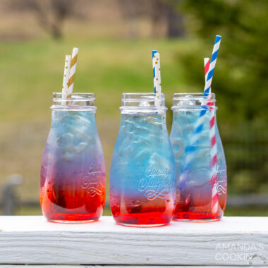 jars of july 4th layered drink