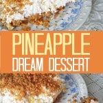 Oh my gosh, this is the BEST!! My grandma always made this and now my mom does. Guess I'll have to start making it too because it just rocks! It's called Pineapple Dream Dessert. Yum!